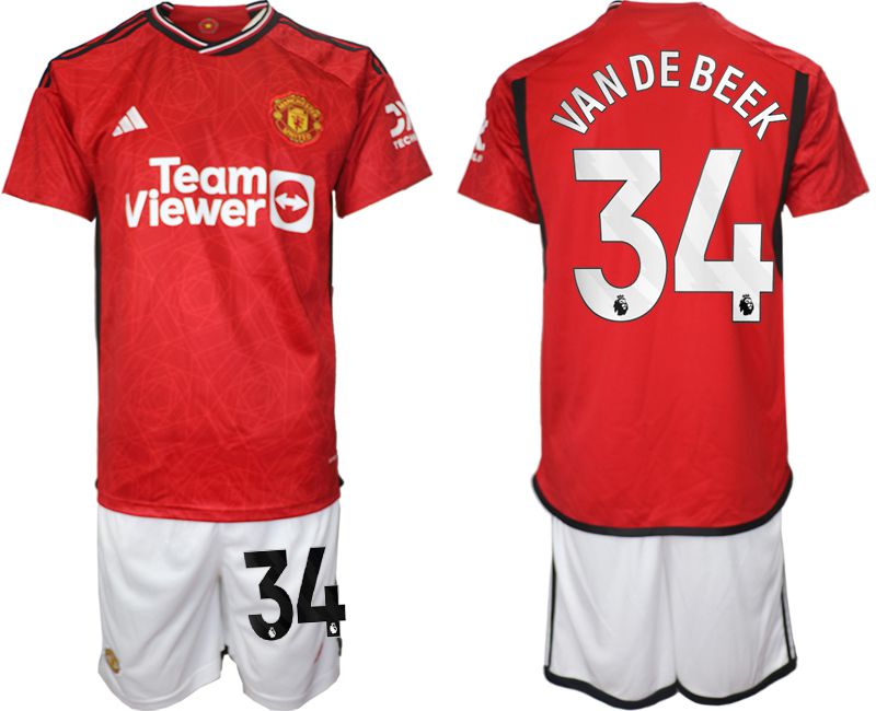 Men 2023-2024 Club Manchester United home red #34 Soccer Jersey->->Soccer Club Jersey